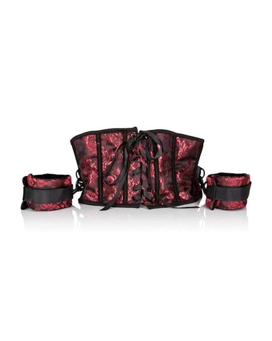 Scandal Corset With Cuffs - Red - O/s - Image 2