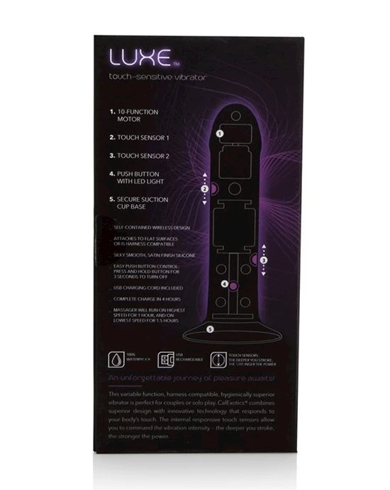 Cal Exotics Luxe Touch-sensitive Vibrator - Pink - 6.5 Inch - Image 8