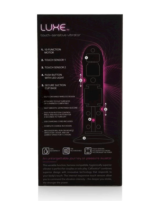 Cal Exotics Luxe Touch-sensitive Vibrator - Purple - Image 8