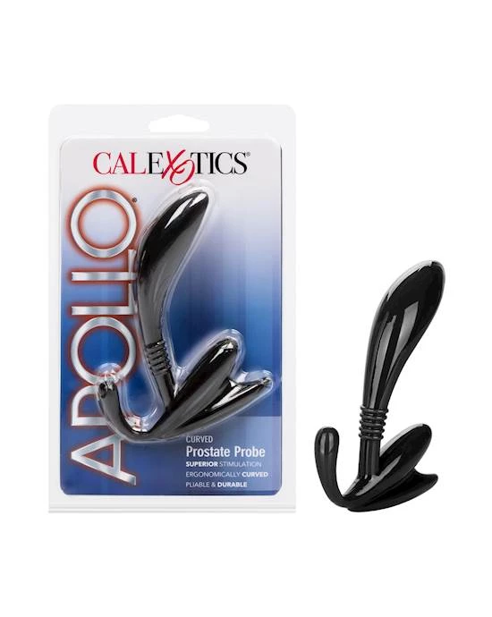 Cal Exotics Apollo Curved Prostate Probe - Black - Image 2