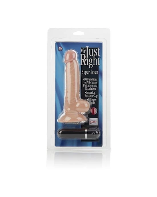 Cal Exotics Mr Just Right Super Seven Dong - Ivory - 7.5 Inch - Image 2