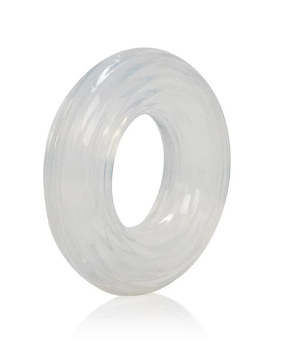 Cal Exotics Premium Silicone Ring - Clear - Large - Image 2