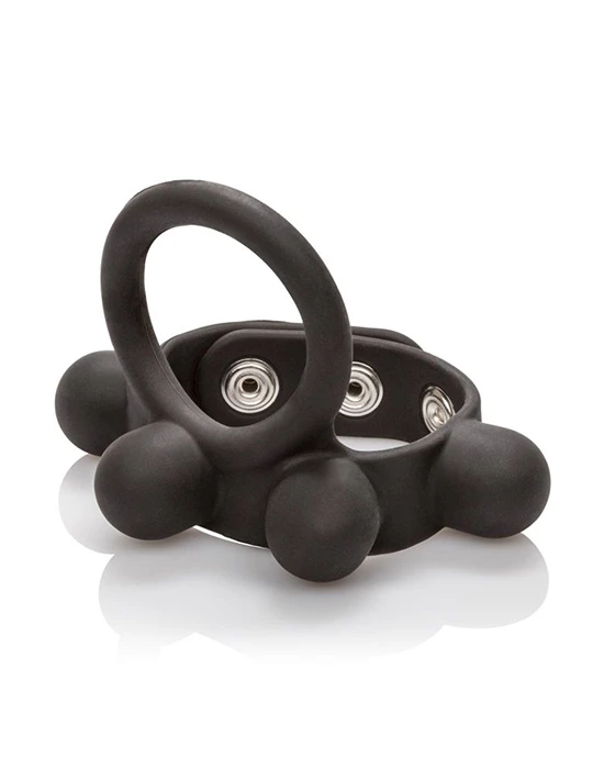 Cal Exotics Weighted C-ring Ball Stretcher - Black - Large