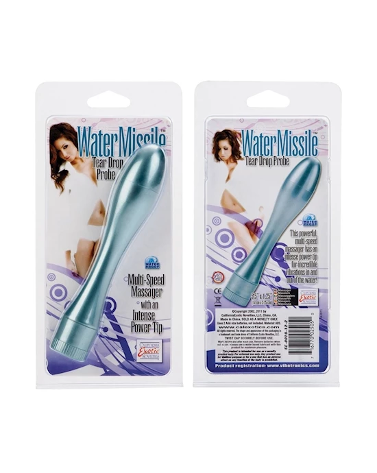 Cal Exotics Teardrop Probe Vibrator - Blue - 5.5 Inch - Image 3