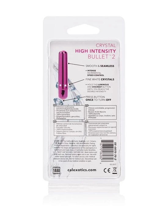 Cal Exotics Crystal High Intensity Dual Bullets 2 - Pink - 3.5 Inch - Image 4