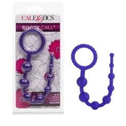 Cal Exotics Booty Call X-10 Beads - Purple - 8 Inch