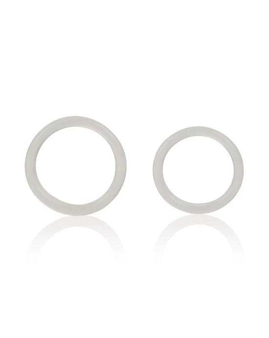 Cal Exotics Silicone Cock Rings - Clear - Image 2