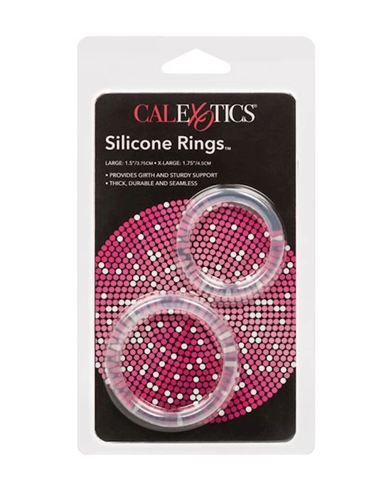 Cal Exotics Silicone Cock Rings - Clear - Image 6