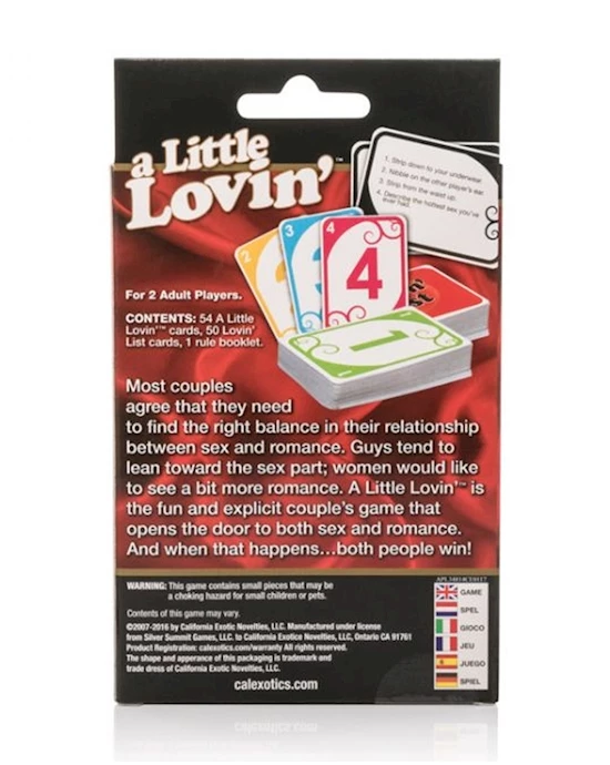Cal Exotics A Little Lovin' Adult Card Game - Image 2