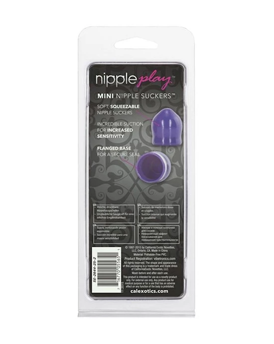 Cal Exotics Nipple Play Mini Nipple Suckers - Purple - Image 4
