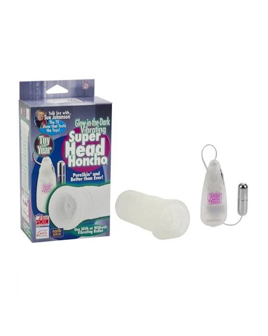 Cal Exotics Sue Johanson Glow-in-the-dark Vibrating Super Head Honcho - Pink