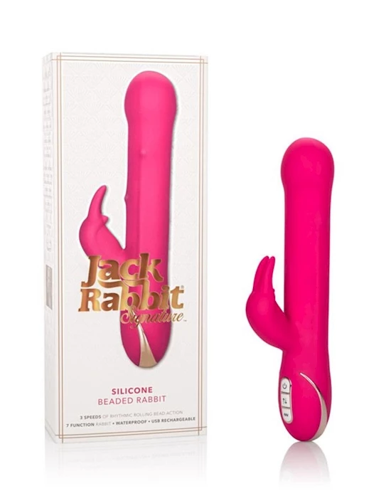 Cal Exotics Premium Jack Rabbit Beads - Pink - 5.5 Inch