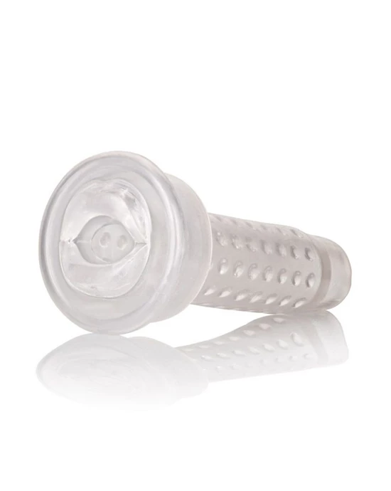 Cal Exotics Optimum Series Stroker Pump Sleeve - Mouth - Clear - Image 2