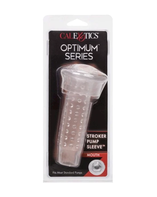 Cal Exotics Optimum Series Stroker Pump Sleeve - Mouth - Clear - Image 5