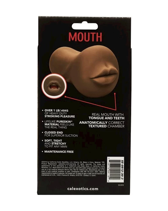 Cal Exotics Stroke It Mouth Mastorbator - Brown - Image 8