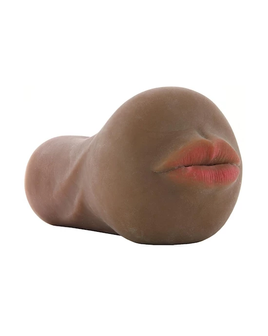 Cal Exotics Stroke It Mouth Mastorbator - Brown - Image 5