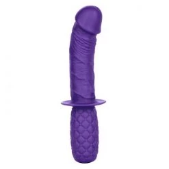 Cal Exotics Silicone Grip Thruster - Purple - 4.5 Inch