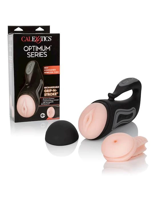 Cal Exotics Optimum Series Grip 'n' Stroke - Flesh - Image 4