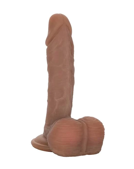 Cal Exotics Emperor Ballsy Suction Cup Dildo - Brown - 6 Inch