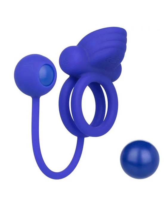 Cal Exotics Silicone Rechargeable Dual Rockin' Rim Enhancer - Purple