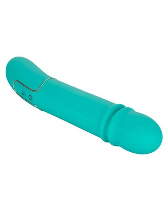 Cal Exotics Shameless Flirt Thrusting Vibrator - Blue - 10 Inch - Image 5