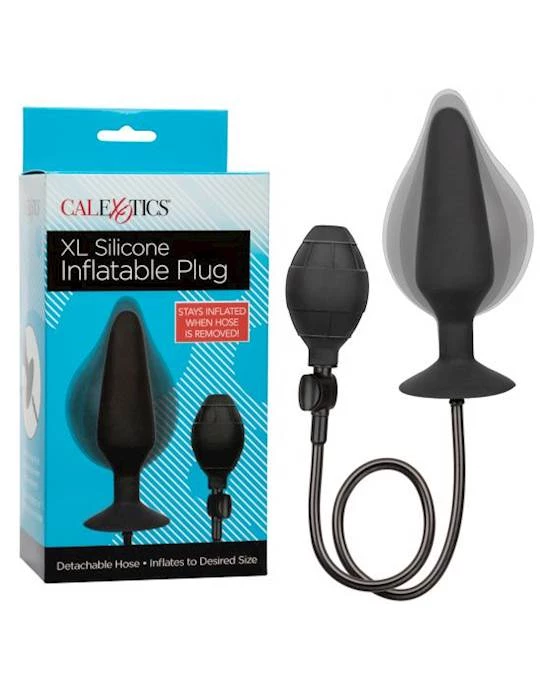 Cal Exotics Silicone Inflatable Plug - Black - X-large - Image 2