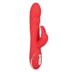 Cal Exotics Jack Rabbit Signature Heated Silicone Ultra-soft Rabbit - Red