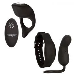 Cal Exotics Silicone Remote Foreplay Set - Black