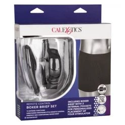 Cal Exotics Remote Control Boxer Brief Set - Black - M/l