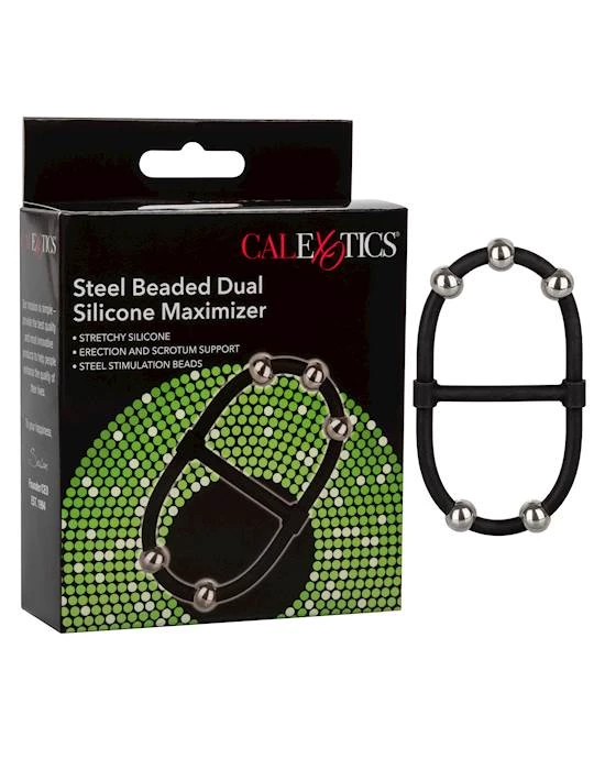 Cal Exotics Steel Beaded Dual Silicone Maximizer