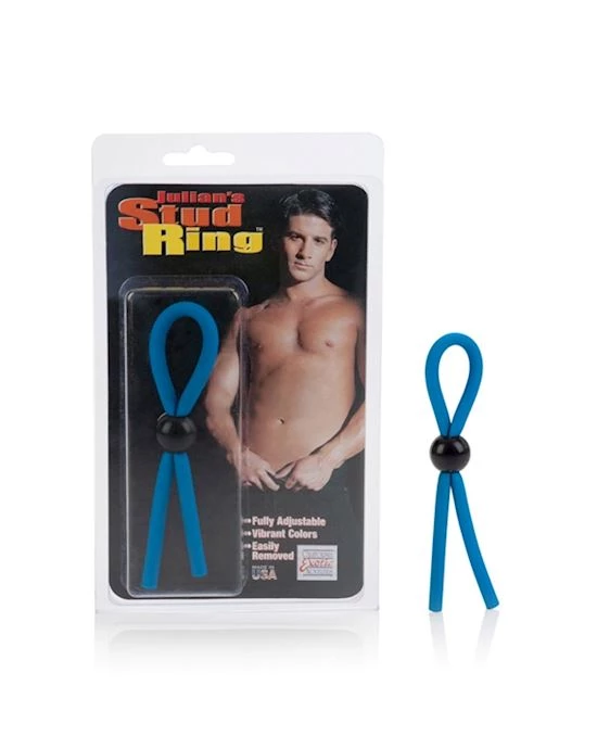 Cal Exotics Julians Stud Ring - Blue - Image 2