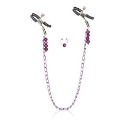 Cal Exotics Nipple Clamps Chain - Purple